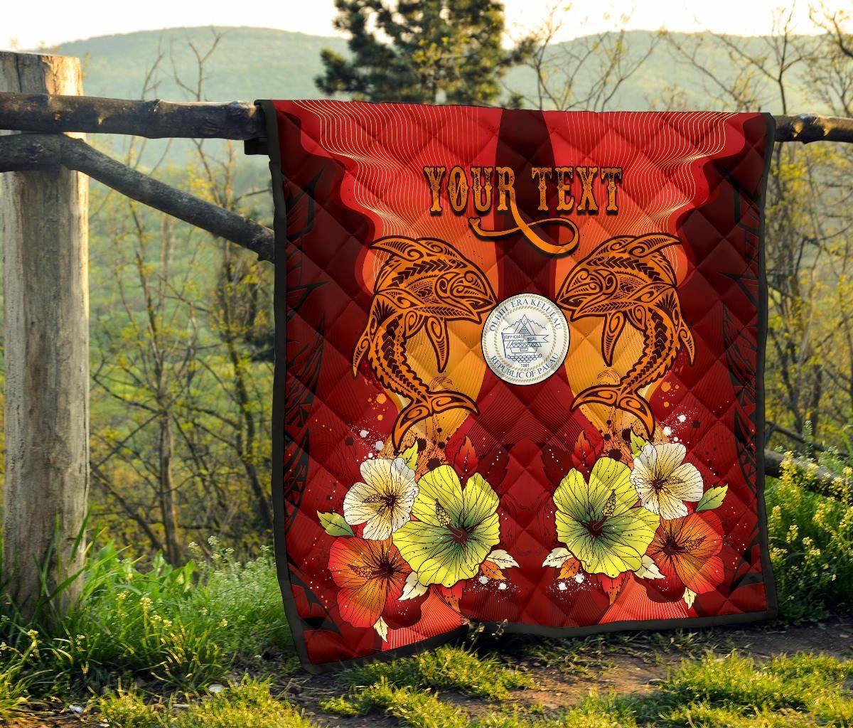 Palau Personalised Premium Quilt - Tribal Tuna Fish