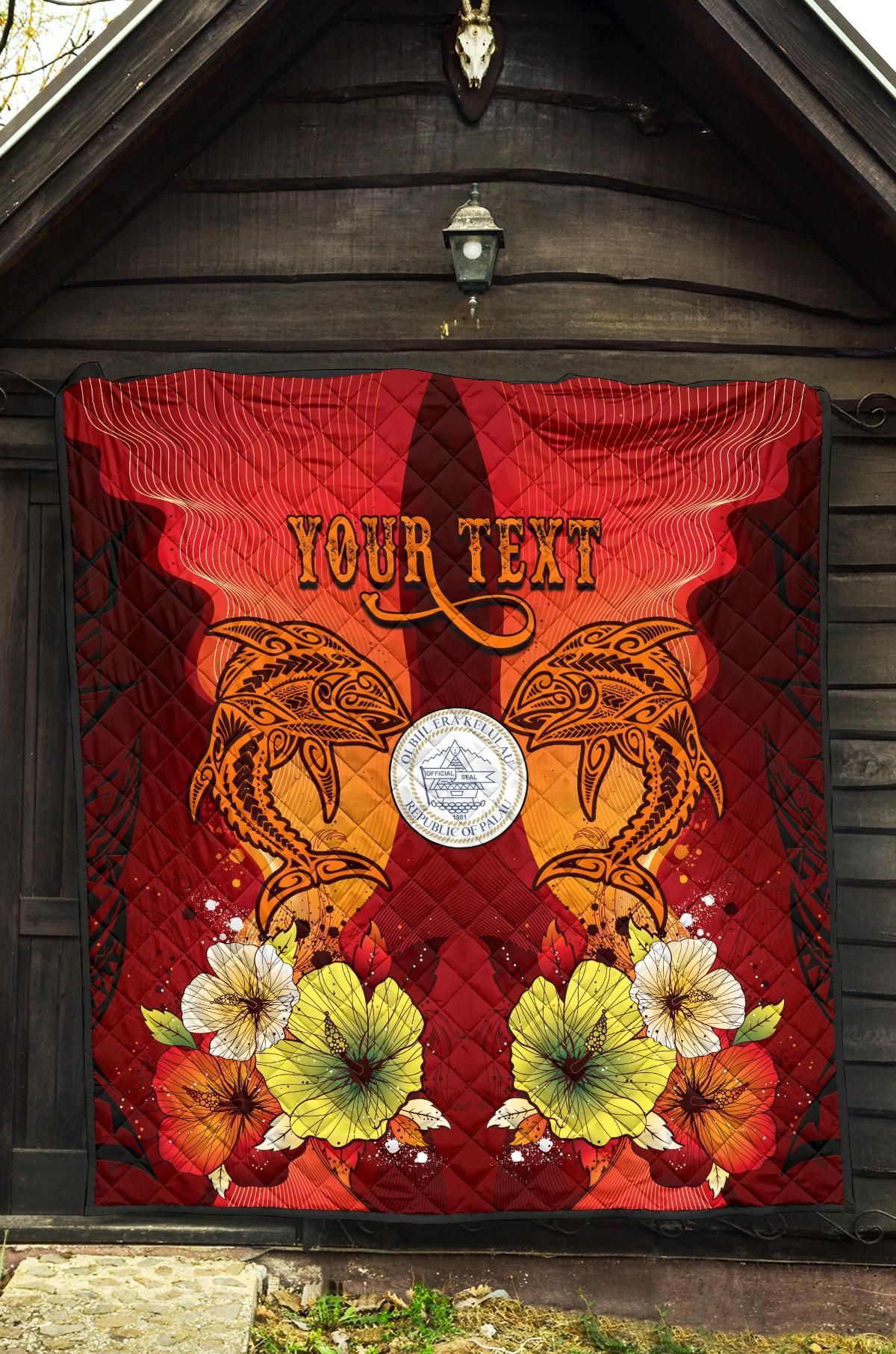 Palau Personalised Premium Quilt - Tribal Tuna Fish