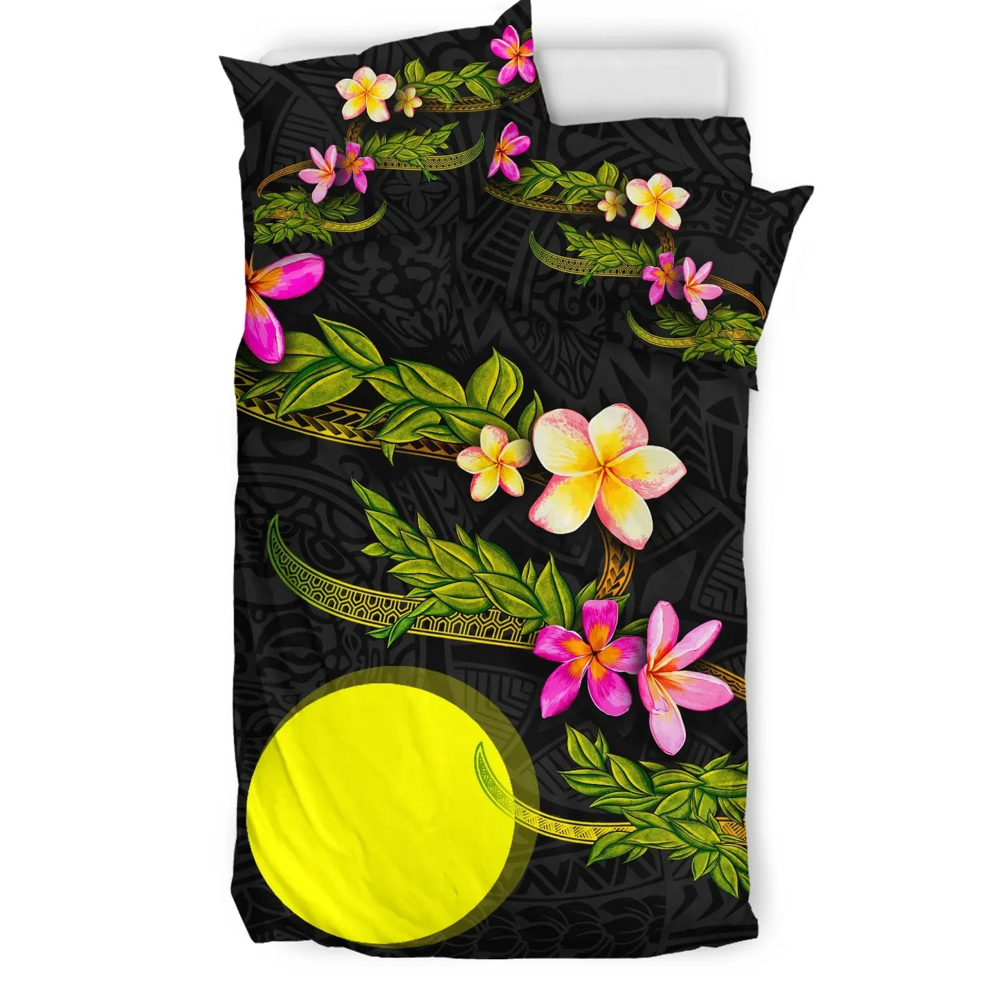 Palau Polynesian Bedding Set - Plumeria Tribal