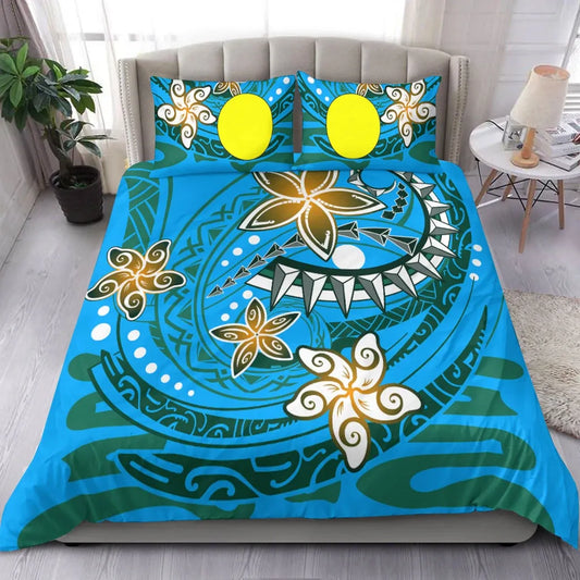 Palau Polynesian Bedding Set - Spring Style Blue Color