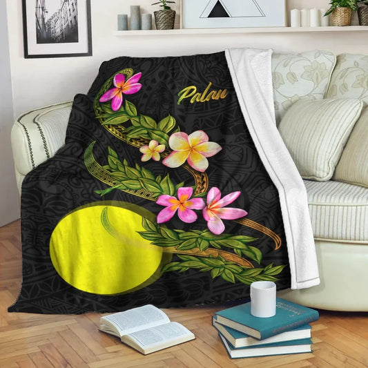 Palau Polynesian Blanket - Plumeria Tribal