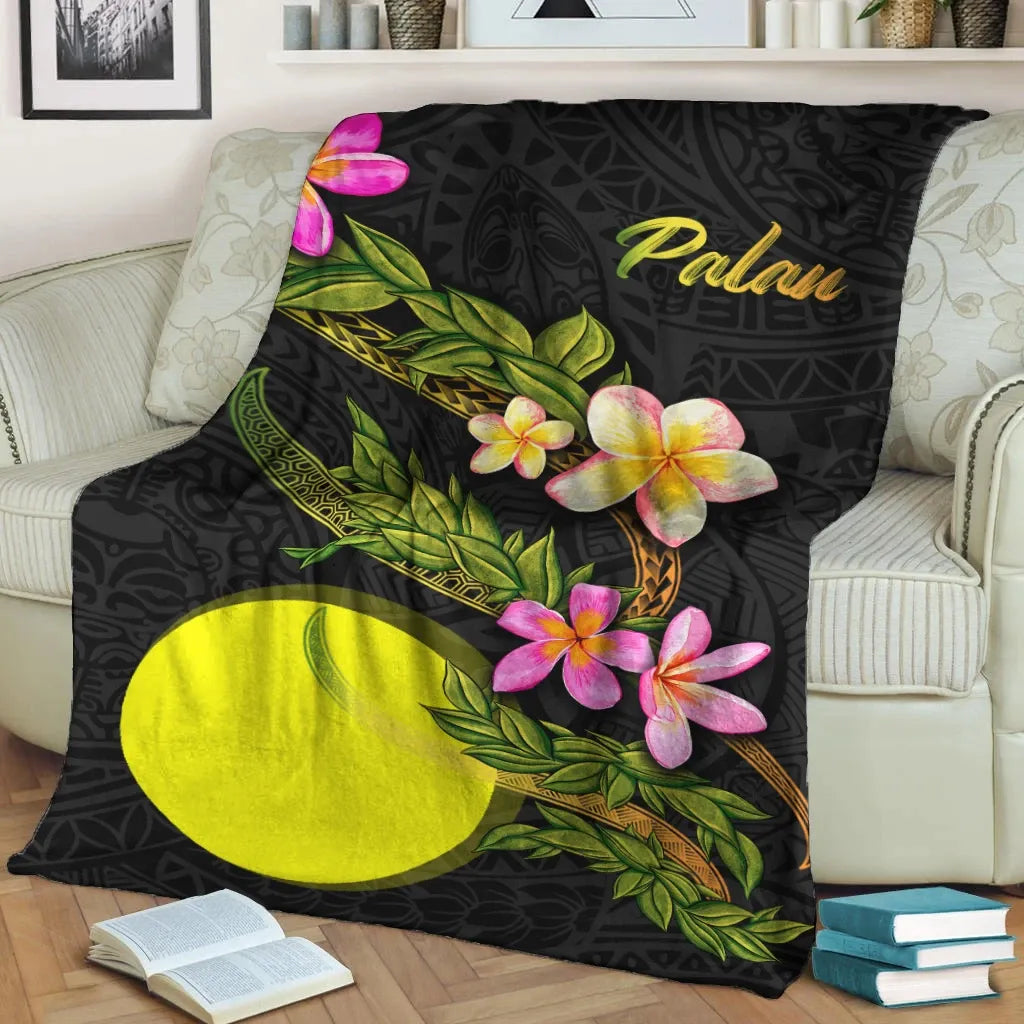 Palau Polynesian Blanket - Plumeria Tribal