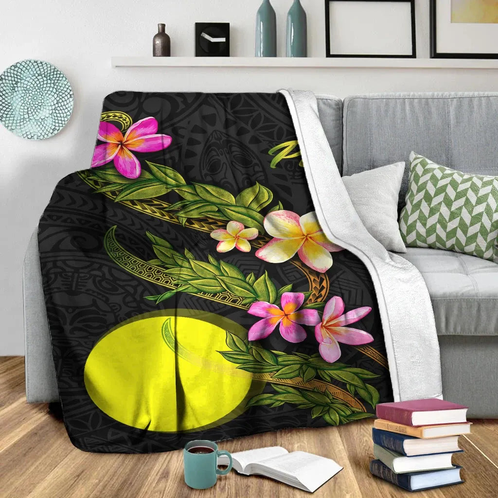 Palau Polynesian Blanket - Plumeria Tribal