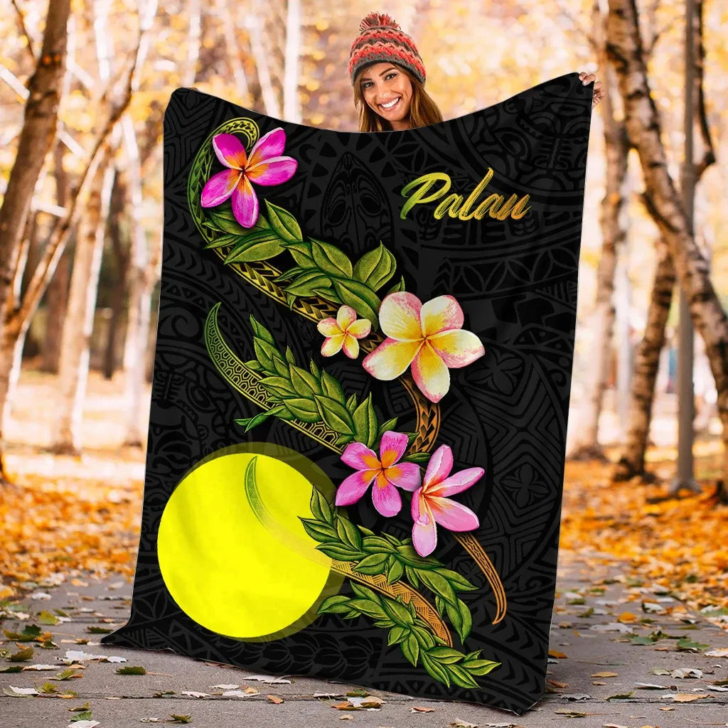 Palau Polynesian Blanket - Plumeria Tribal