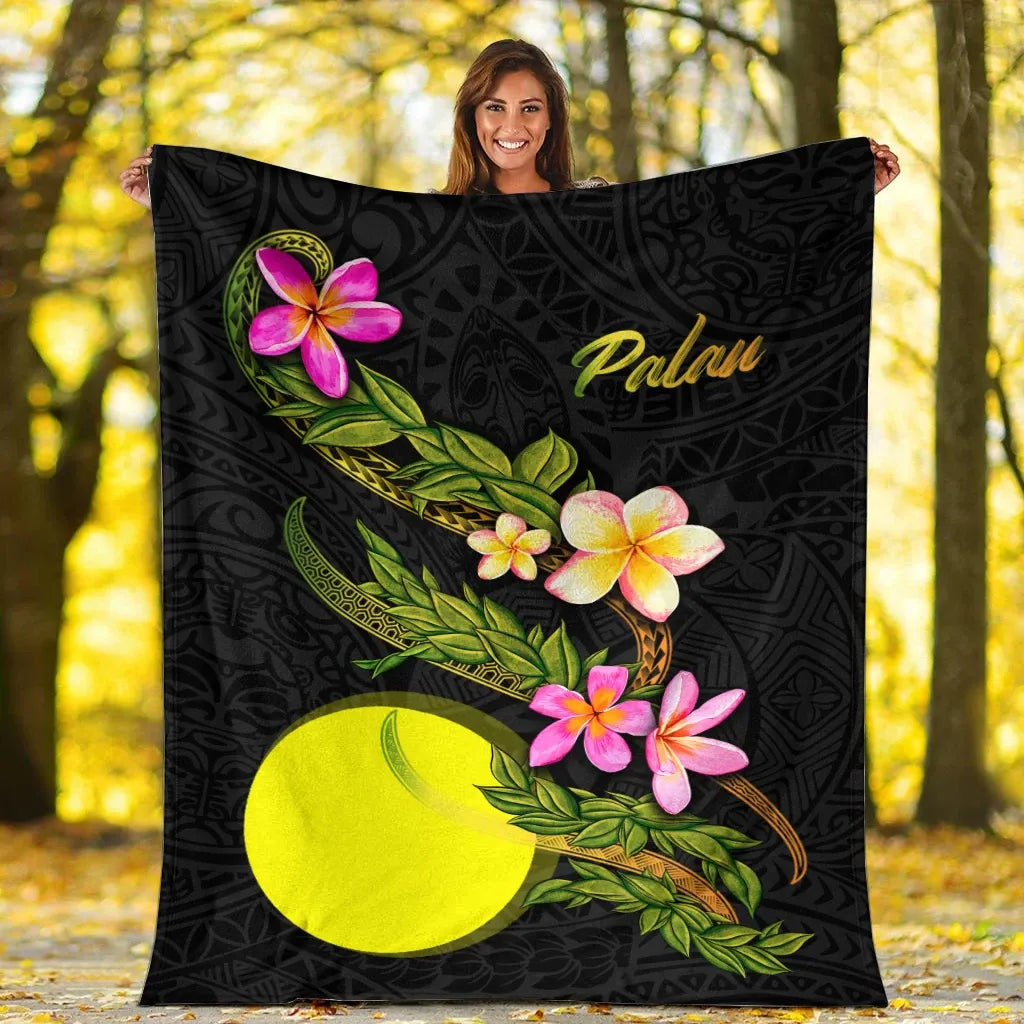 Palau Polynesian Blanket - Plumeria Tribal