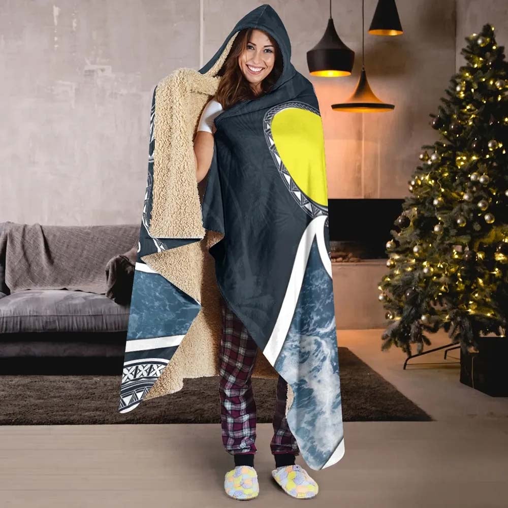 Palau Polynesian Hooded Blanket - Ocean Style