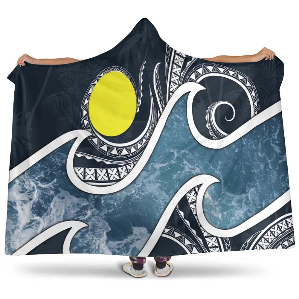 Palau Polynesian Hooded Blanket - Ocean Style
