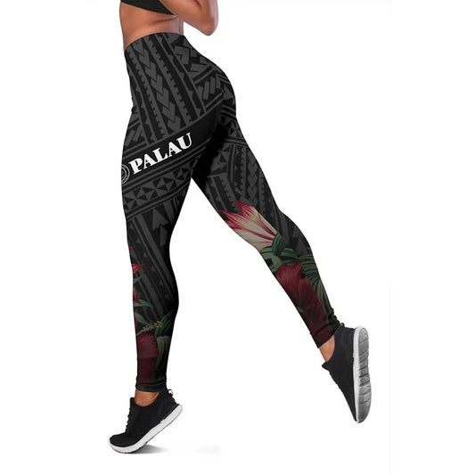 Palau Polynesian Legging - Tropical Vintage Hibiscus