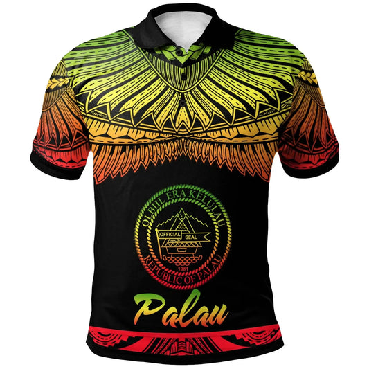 Palau Polynesian Polo Shirt - Poly Tattoo Reggae Version