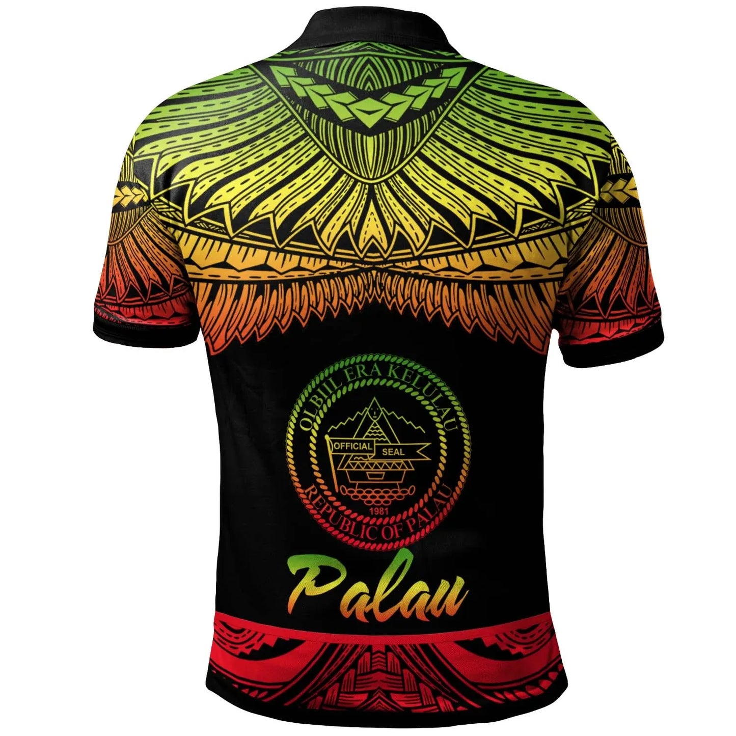 Palau Polynesian Polo Shirt - Poly Tattoo Reggae Version