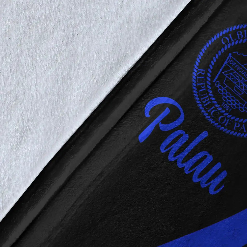 Palau Premium Blanket - Blue Polynesian Tentacle Tribal Pattern Crest