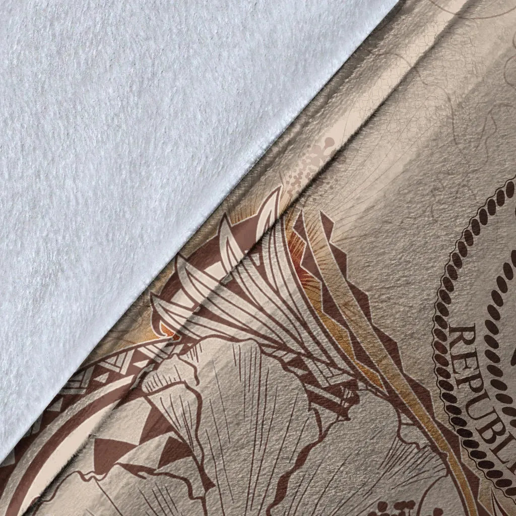 Palau Premium Blanket - Hibiscus Flowers Vintage Style