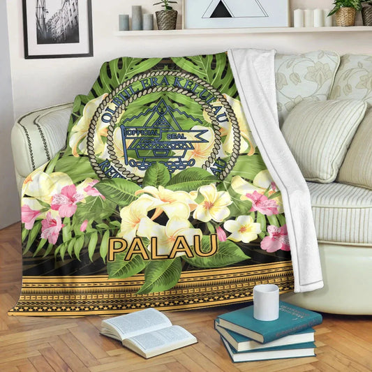 Palau Premium Blanket - Polynesian Gold Patterns Collection