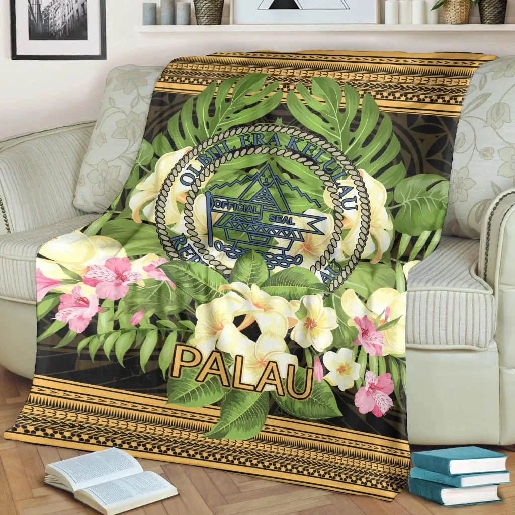 Palau Premium Blanket - Polynesian Gold Patterns Collection