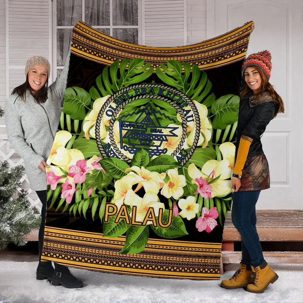 Palau Premium Blanket - Polynesian Gold Patterns Collection