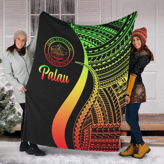 Palau Premium Blanket - Reggae Polynesian Tentacle Tribal Pattern Crest