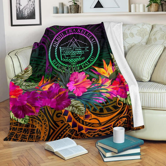 Palau Premium Blanket - Summer Hibiscus