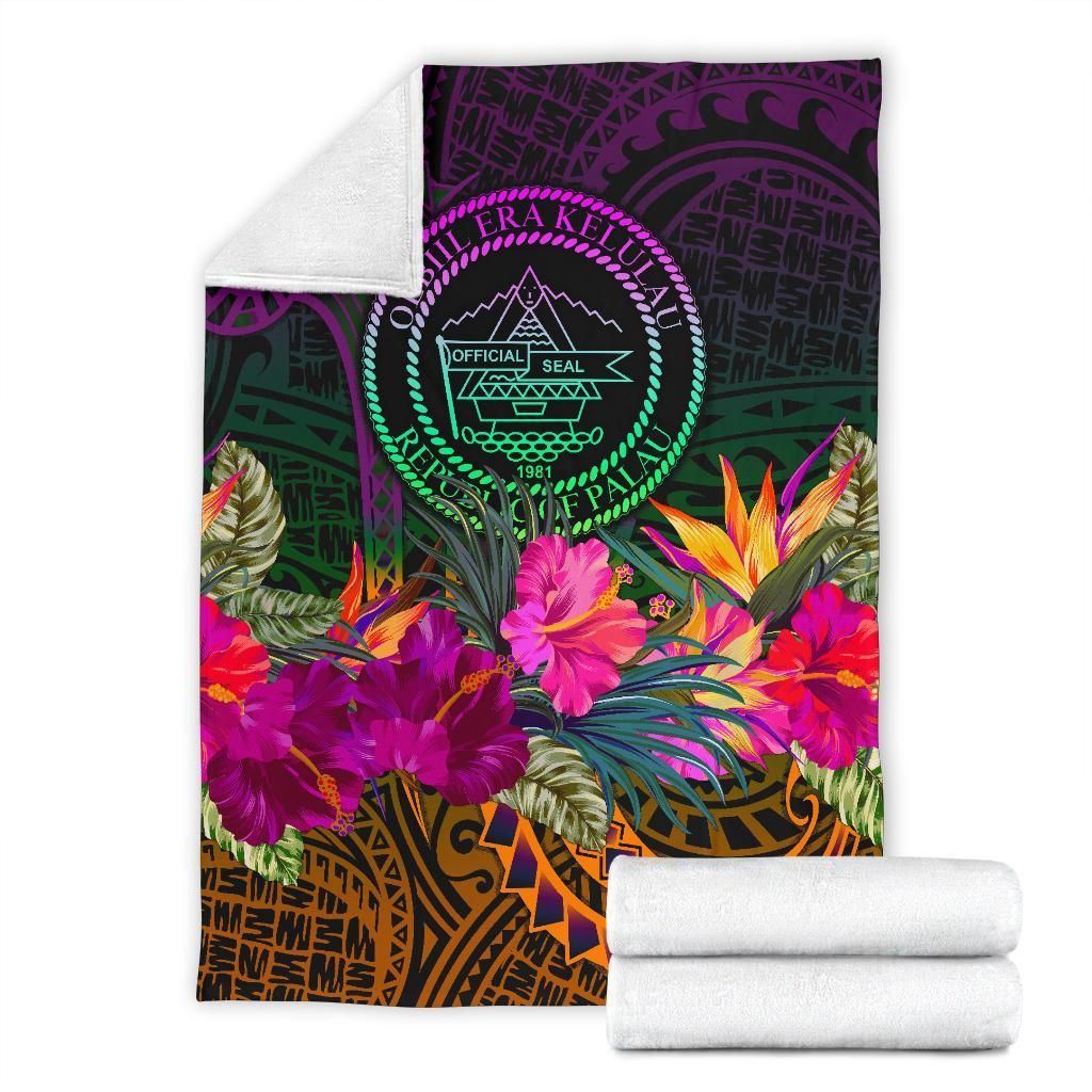 Palau Premium Blanket - Summer Hibiscus