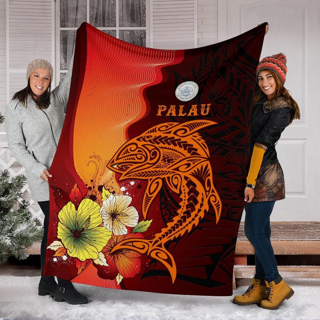 Palau Premium Blankets - Tribal Tuna Fish