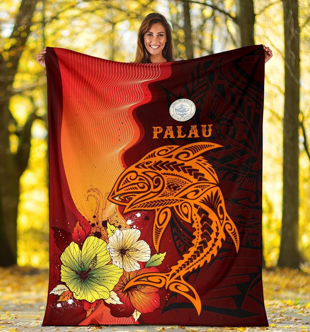Palau Premium Blankets - Tribal Tuna Fish