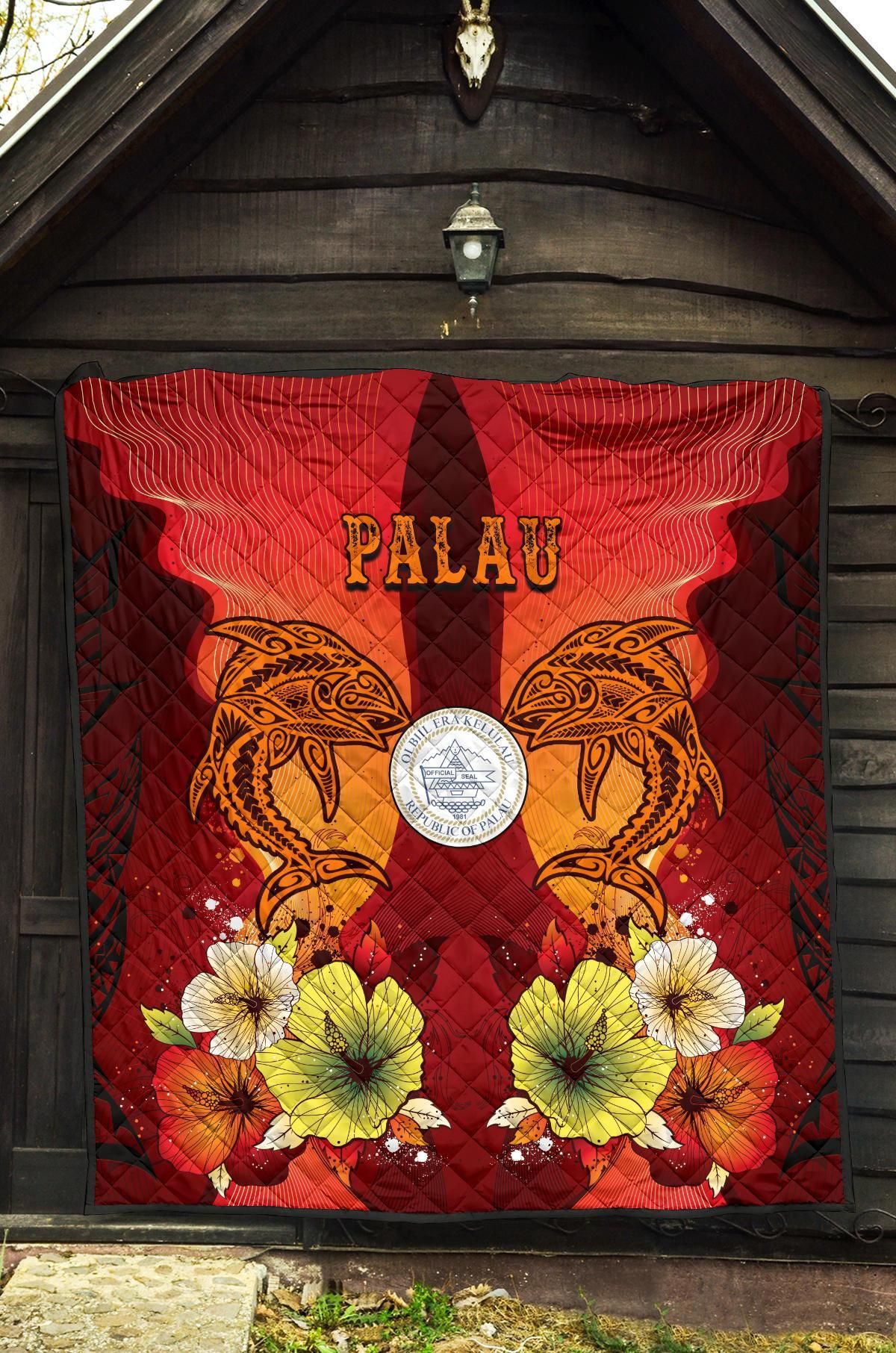 Palau Premium Quilt - Tribal Tuna Fish