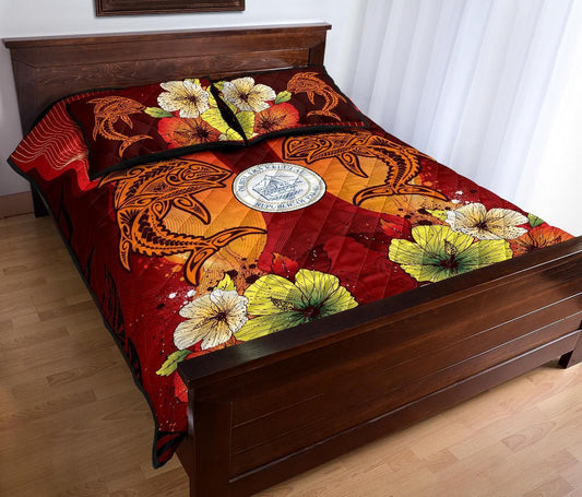 Palau Quilt Bed Sets - Tribal Tuna Fish