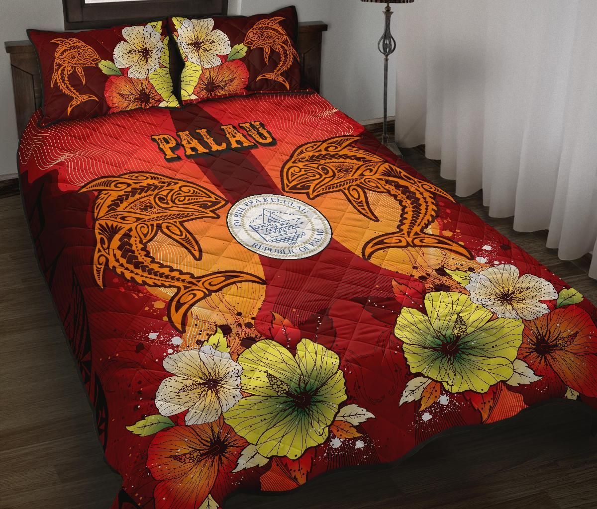 Palau Quilt Bed Sets - Tribal Tuna Fish