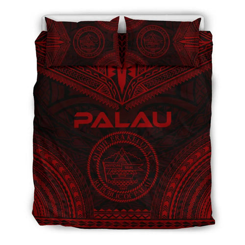 Palau Polynesian Chief Duvet Cover Set - Red Version