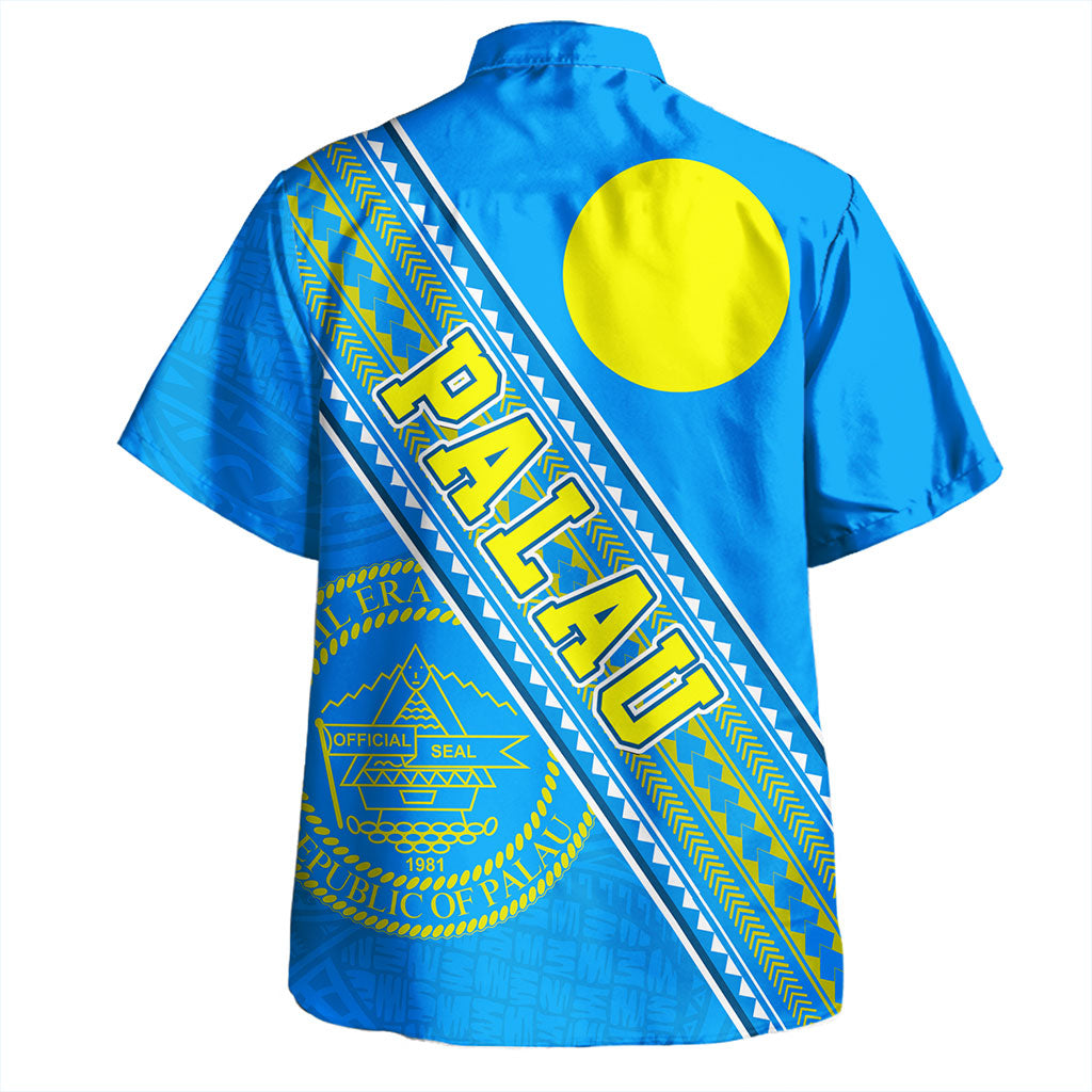 Palau Hawaiian Shirt Flag And Coat Of Arms