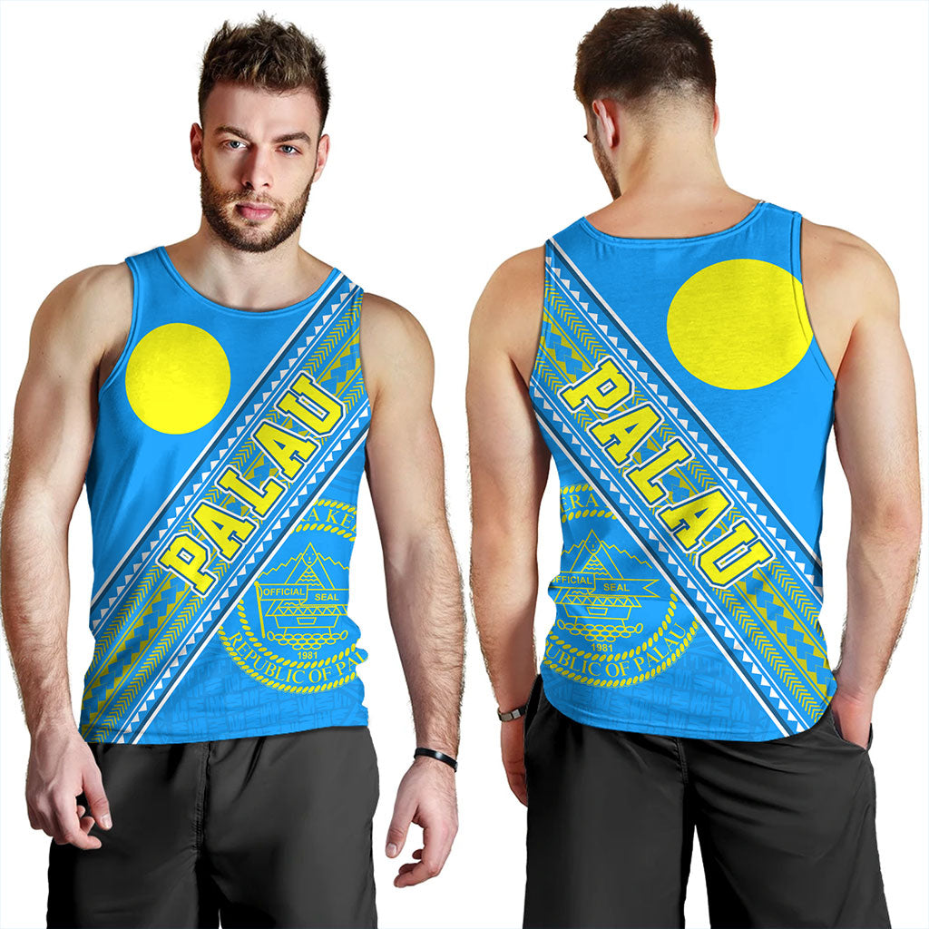 Palau Tank Top Flag And Coat Of Arms