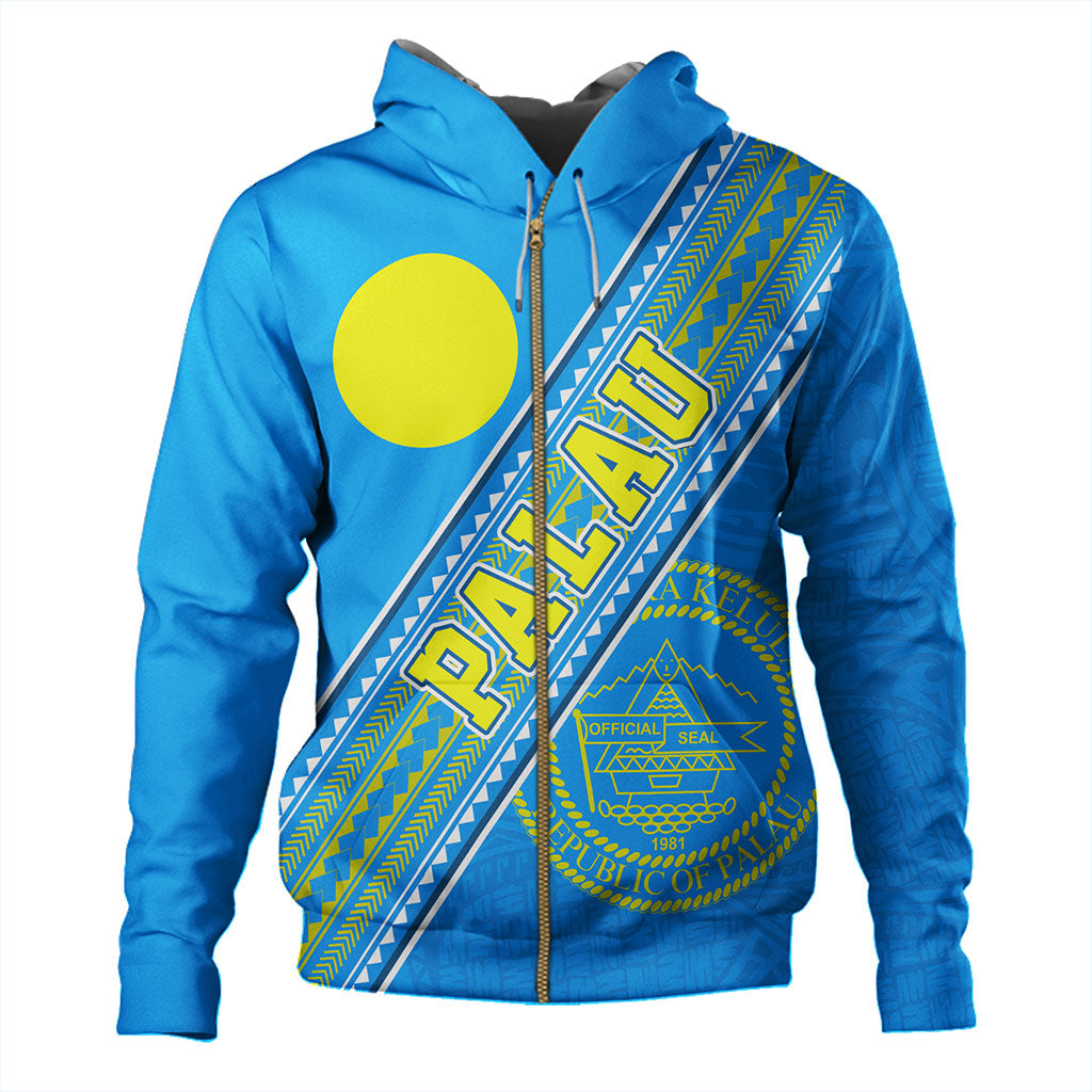 Palau Hoodie Flag And Coat Of Arms