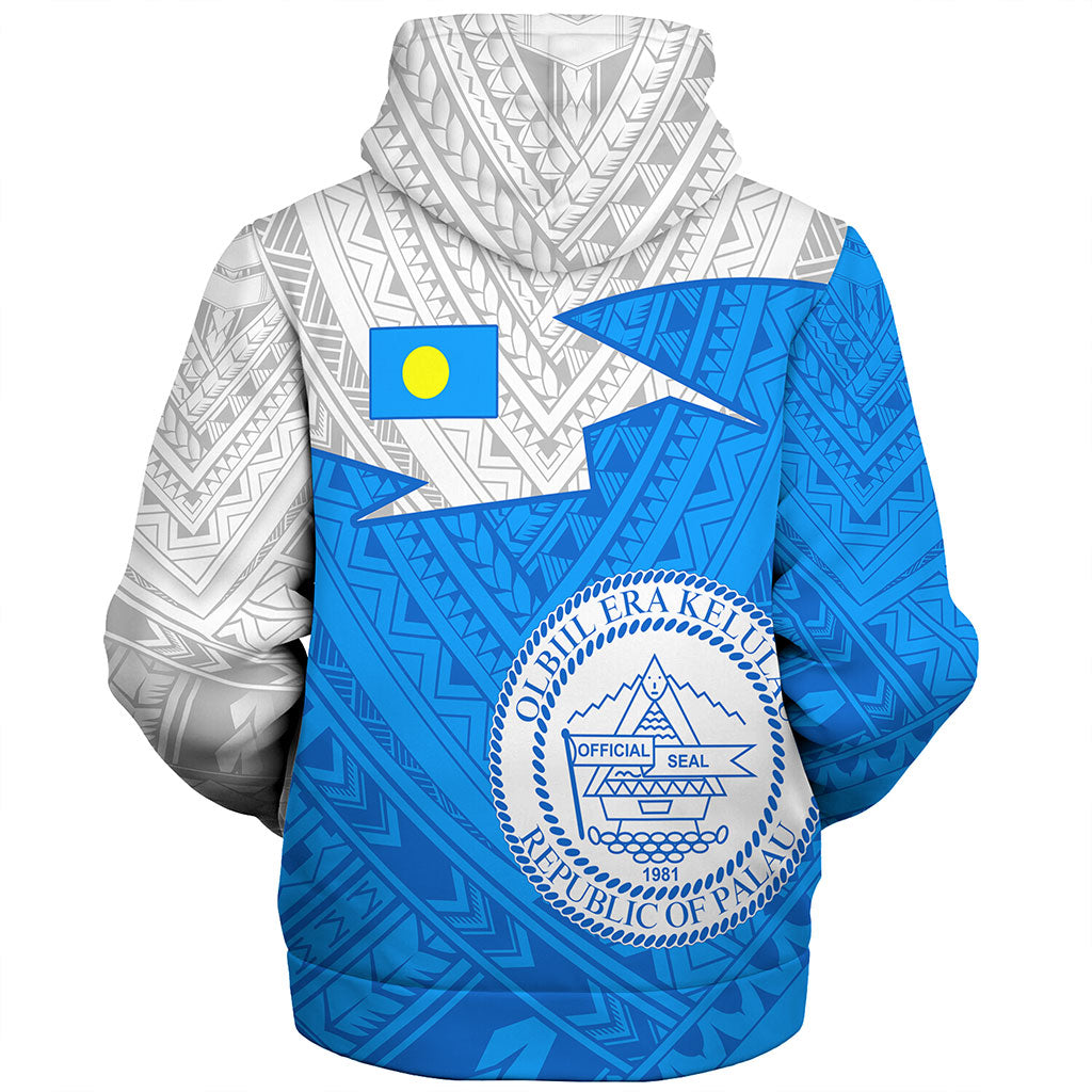 Palau Sherpa Hoodie Polynesian Tattoo Flag And Coat Of Arms