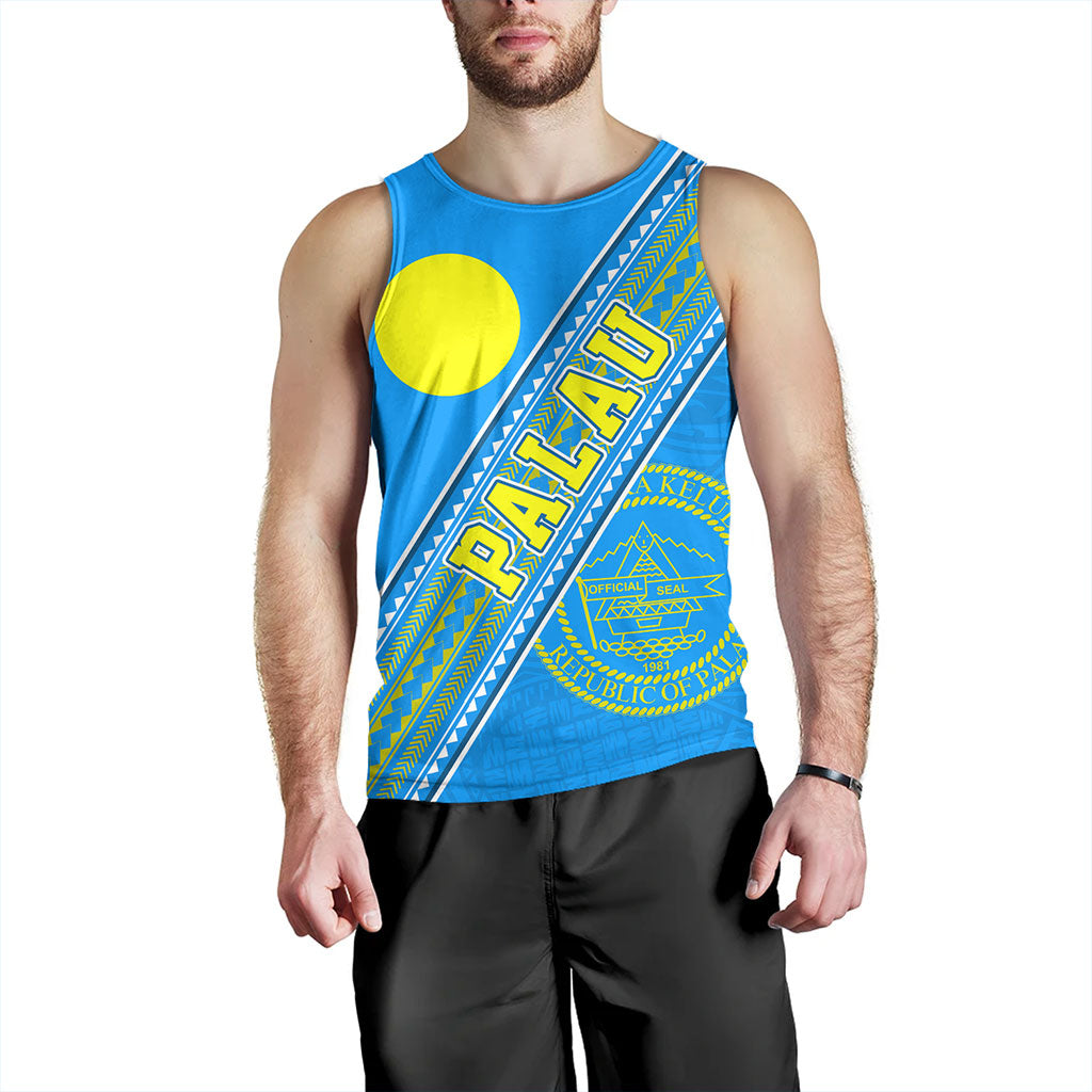 Palau Tank Top Flag And Coat Of Arms