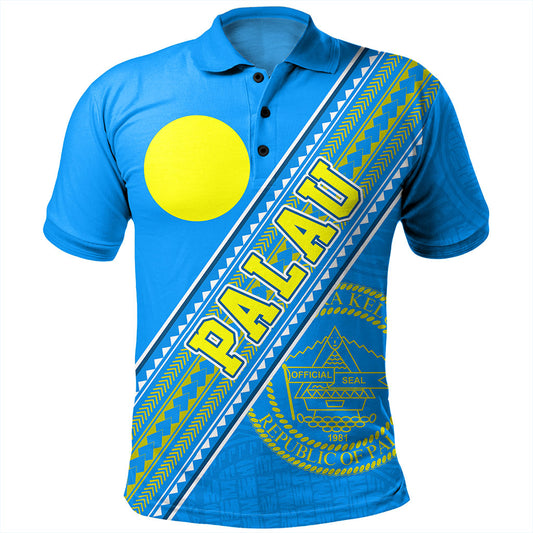 Palau Polo Shirt Flag And Coat Of Arms