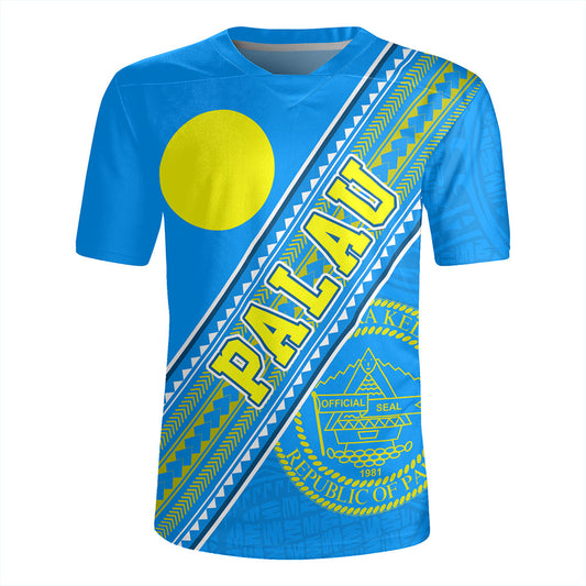 Palau Rugby Jersey Flag And Coat Of Arms