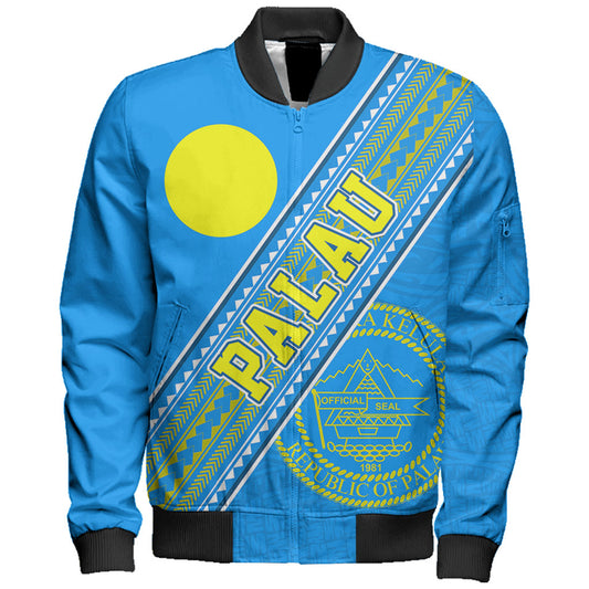 Palau Bomber Jacket Flag And Coat Of Arms