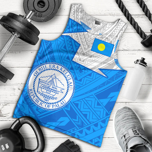 Palau Tank Top Polynesian Tattoo Flag And Coat Of Arms