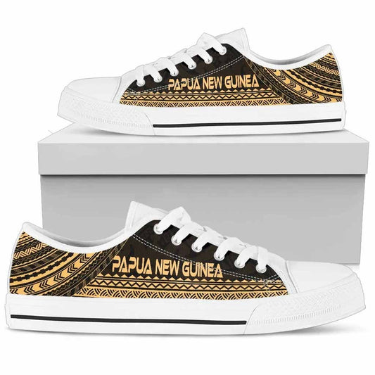 Papua New Guinea Low Top Shoes - Polynesian Gold Chief Version