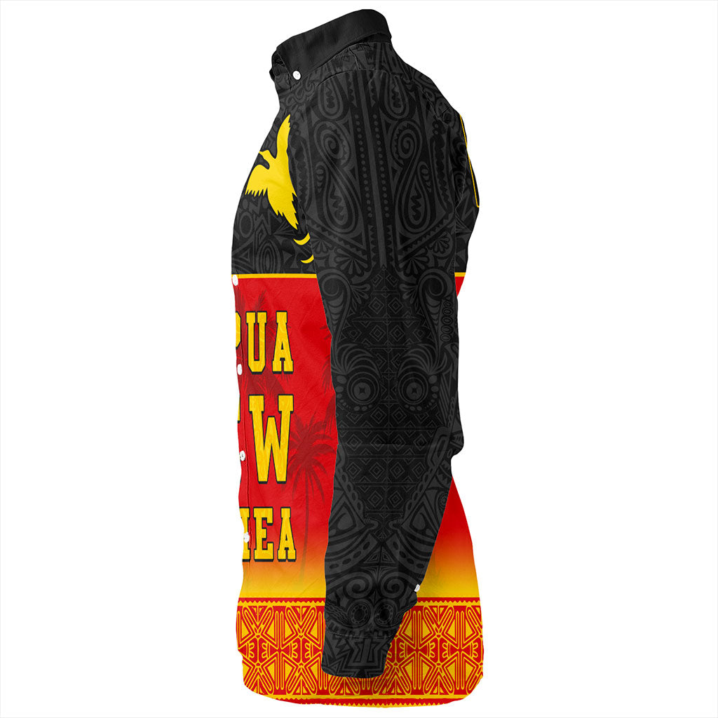 Papua New Guinea Long Sleeve Shirt Tribal Pattern Traditional Culture