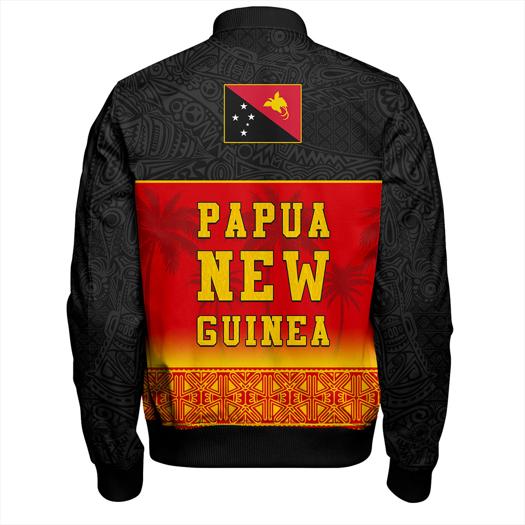 Papua New Guinea Bomber Jacket Tribal Pattern Traditional Culture