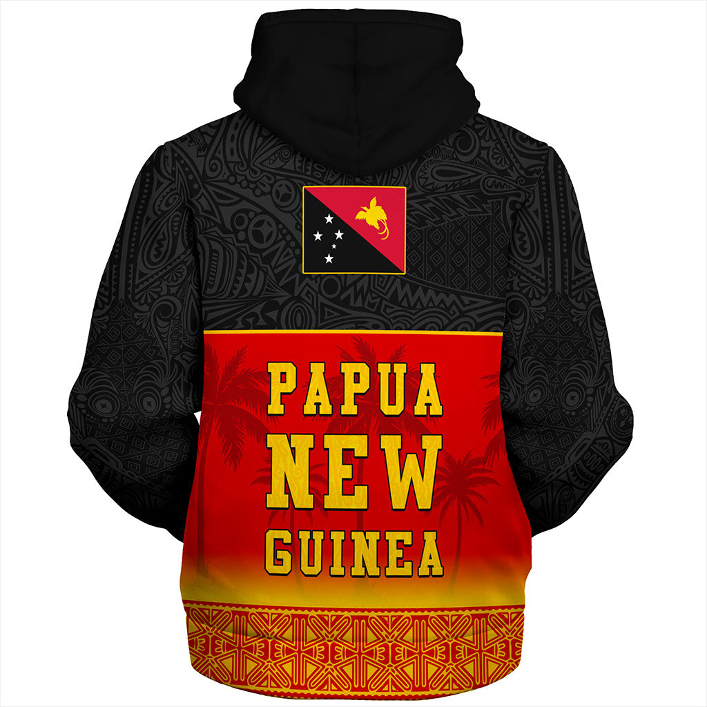 Papua New Guinea Sherpa Hoodie Tribal Pattern Traditional Culture
