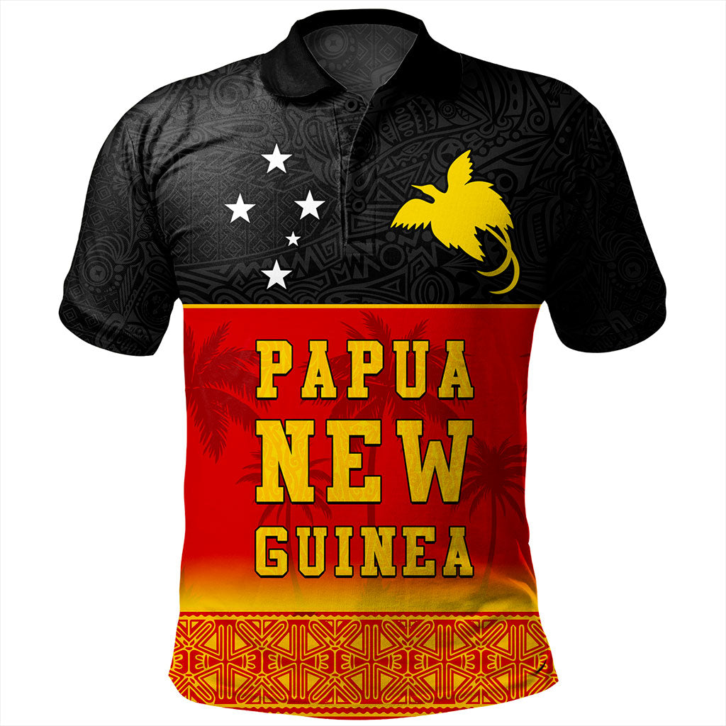Papua New Guinea Polo Shirt Tribal Pattern Traditional Culture