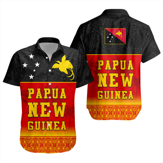 Papua New Guinea Short Sleeve Shirt Tribal Pattern Traditional Culture