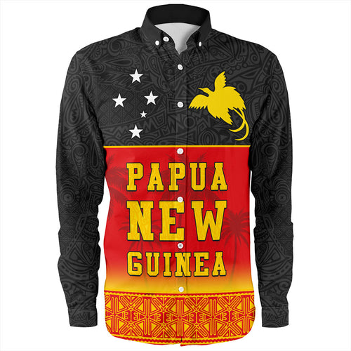 Papua New Guinea Long Sleeve Shirt Tribal Pattern Traditional Culture