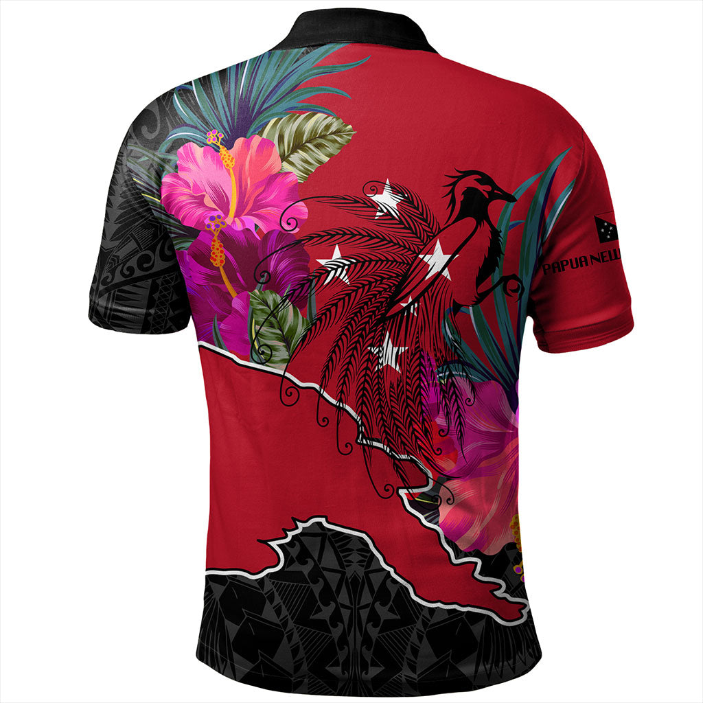 Papua New Guinea Polo Shirt Map Tropical Style