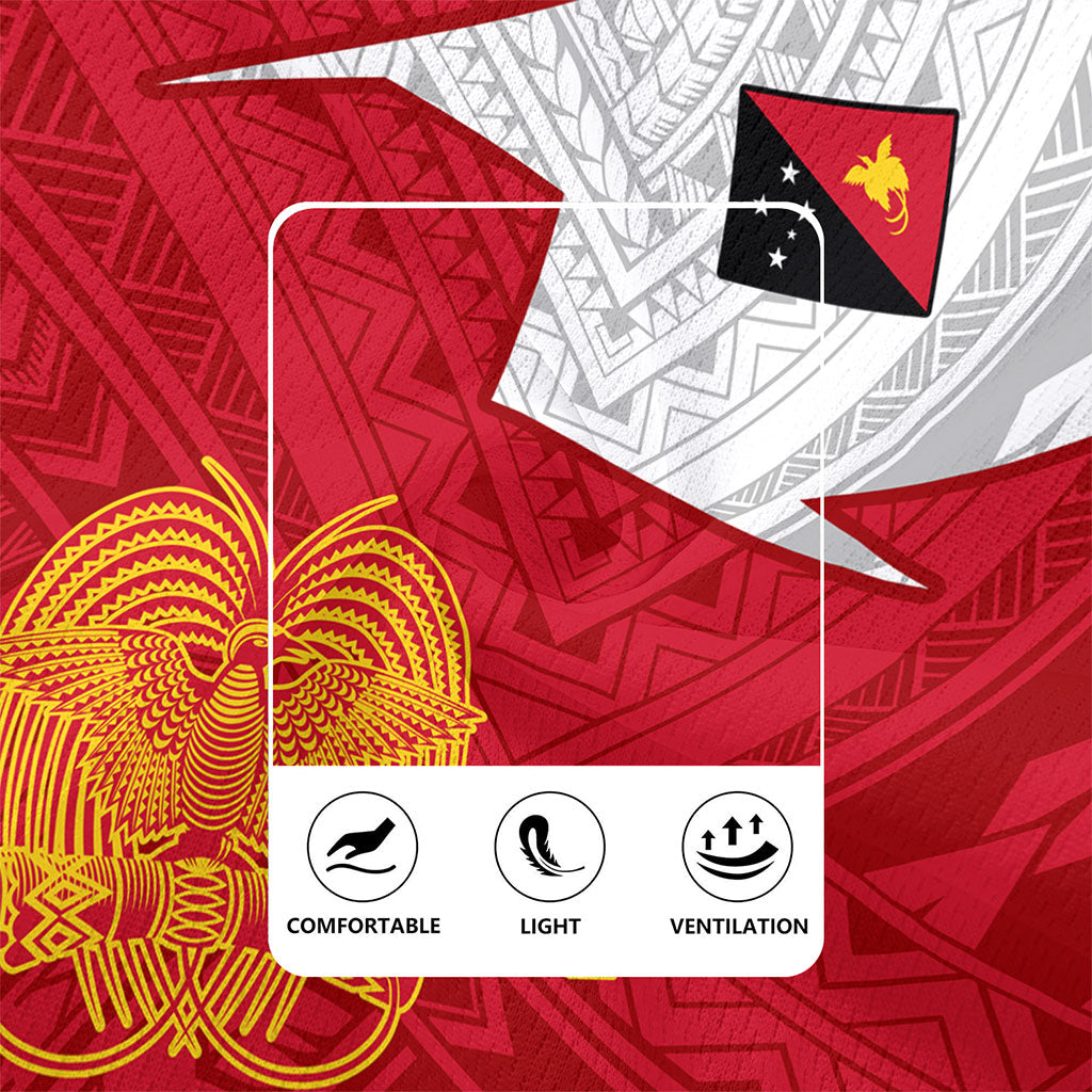 Papua New Guinea Rugby Jersey Polynesian Tattoo Flag And Coat Of Arms