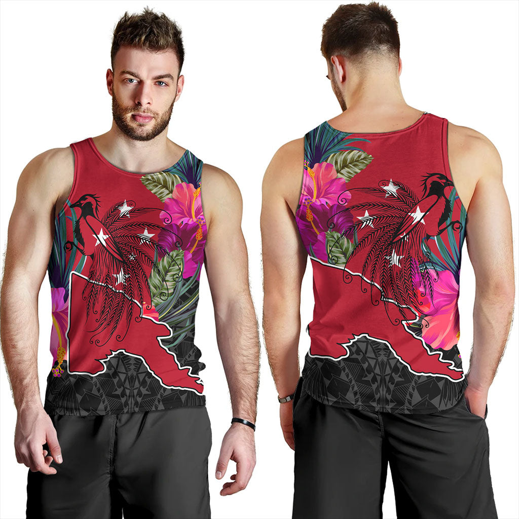 Papua New Guinea Tank Top Map Tropical Style