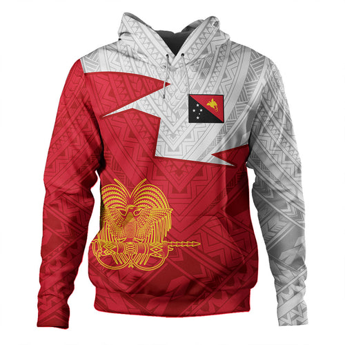 Papua New Guinea Hoodie Polynesian Tattoo Flag And Coat Of Arms