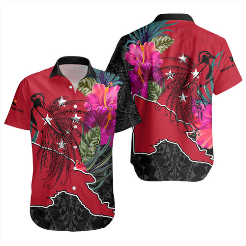 Papua New Guinea Short Sleeve Shirt Map Tropical Style