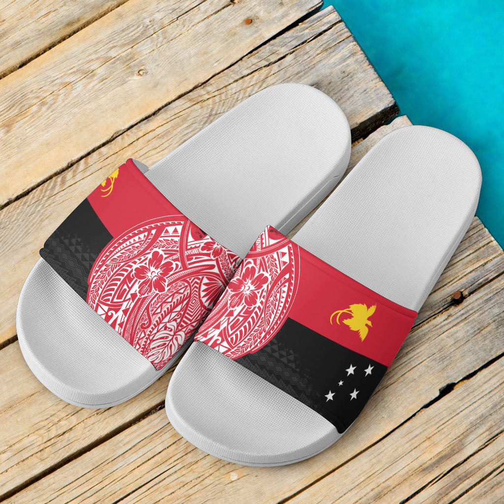 Papua New Guinea Sandals Polynesian Flag With Coat Of Arms